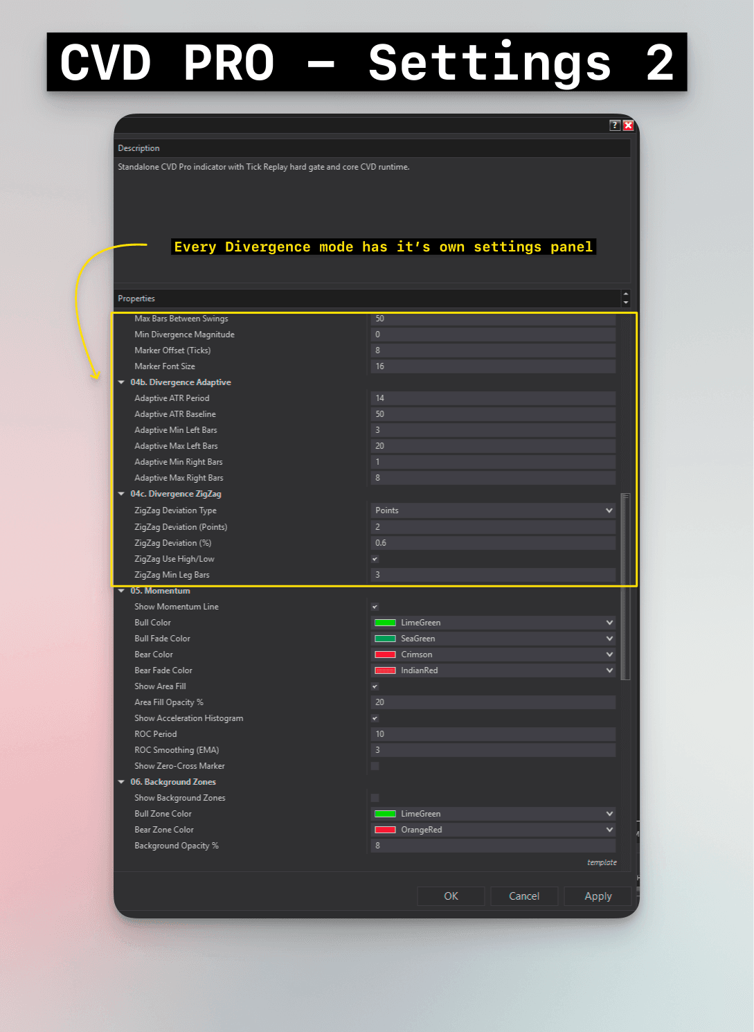 CVD Pro Configuration Panel Part 2