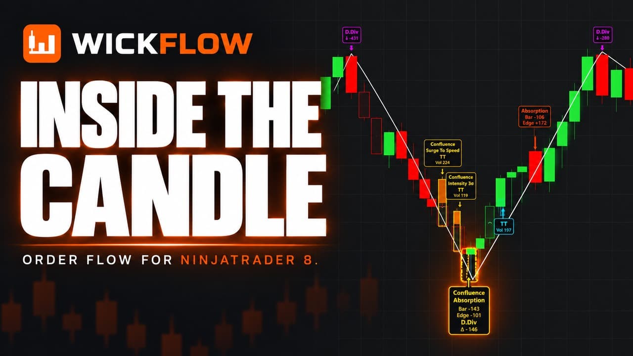 WickFlow for NinjaTrader 8 — Order Flow on Your Candle Chart